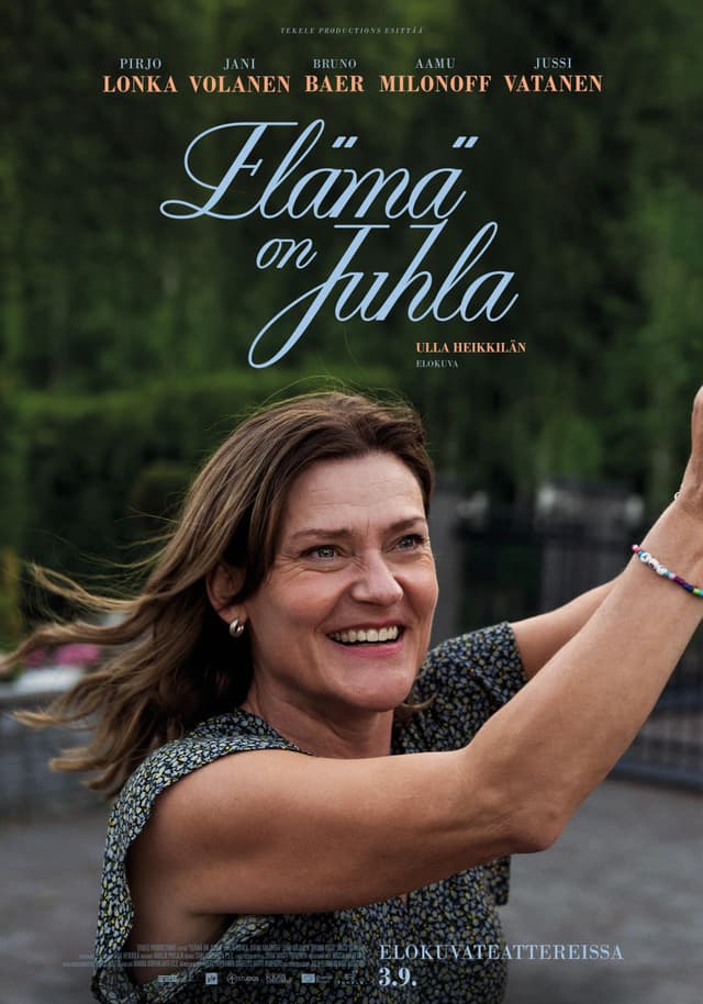Elämä on juhla juliste