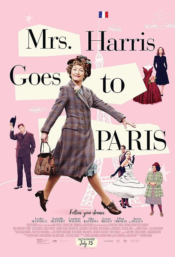 Rouva Harris lähtee Pariisiin juliste